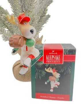 Hallmark Keepsake Reindeer Champs Donder 1992 Ornament Boxed QX528-4